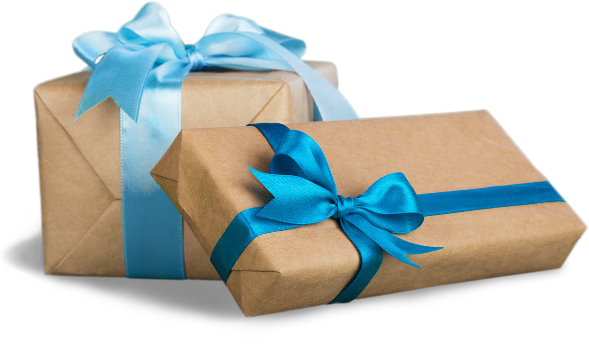 Gift with Blue Ribbon Gifts 